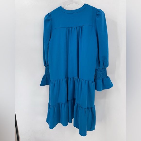 Tuckernuck POMANDER PLACE Capri Blue Crepe Kenzo Dress xS Boho Prairie - Picture 5 of 8
